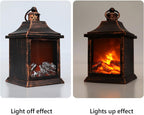 72 Pieces Fireplace Lanterns (Romantic Night Light Fireplace Effect – Cozy Decorative Light – Battery Operated LED Flame Lanterns – Indoor/Outdoor Ambiance Light for Home – Patio – Bedroom – Firewood Glow Lantern)
