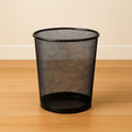 96 Pieces Black Metal Waste Bin - Durable & Stylish Trash Cans for Home (Office & Bathroom | Rust-Resistant – Easy-Clean Design | Compact Round Metal Garbage Bin for Indoor Spaces)