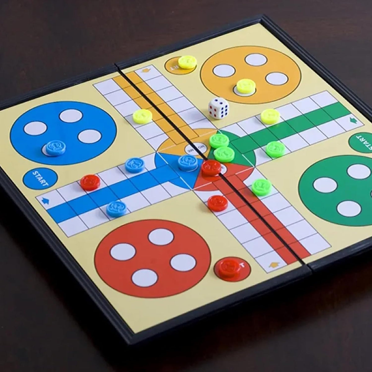 96 Pieces Portable Ludo Travel Game Boards (Compact Family & Road Trip Game for Picnics – Outings – and All Ages)
