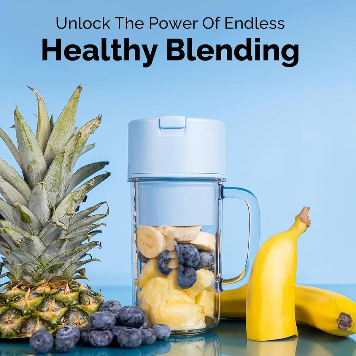 96 Pieces Portable Blenders (Mini Juicer for Smoothies & Shakes – Leakproof Design – Rechargeable with 10-Blade System – 340ml Portable Smoothie Blender – Perfect for Travel – Gym – Home Use)