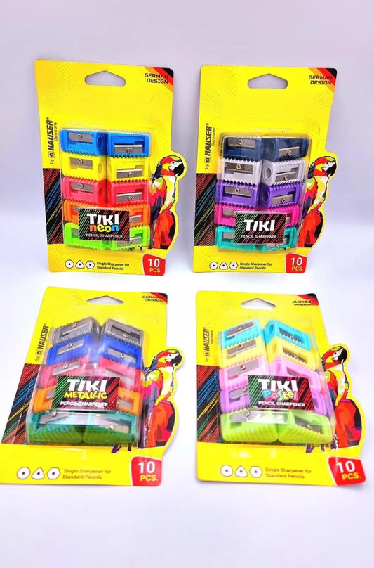 FITTO 10-Pack Pencil Sharpener - Compact, Durable Dual-Hole Sharpeners for Standard & Jumbo Pencils - Ideal for School, Office, Art, & Craft Supplies - Smooth, Precise Sharpening for Colored