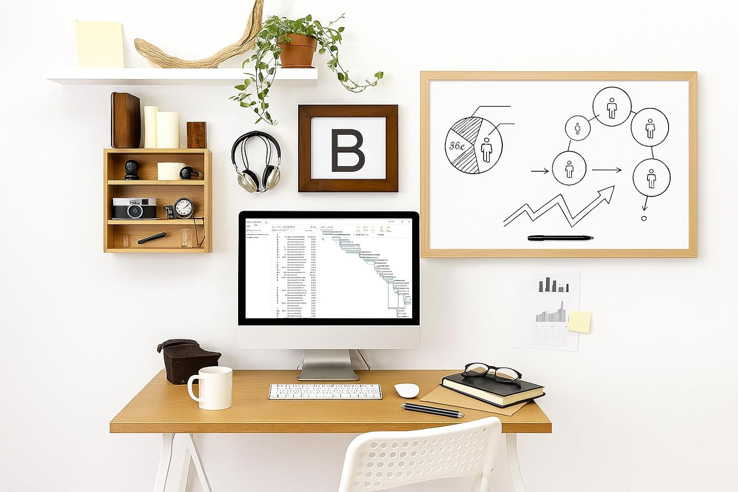 96 Pieces Whiteboards (30cm x 40cm with Wooden Frame for Home – Office – School – Dry Erase Board)