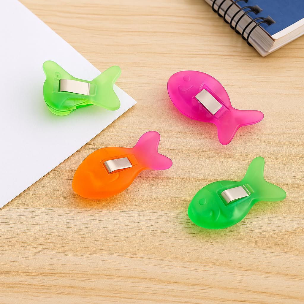 144 Pieces Fish Shaped Binder Clips (31mm Assorted Colors – 4-Pack)