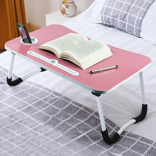 Fitto Study/Laptop Table, Pink - Adjustable Height & Ergonomic Desk, Portable Workstation for Home, Office, Kids, and Students, Foldable and Compact, Sturdy Construction