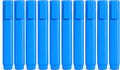 96 Pieces Classic Highlighter Pen Sets (Fast-Drying – Long-Lasting Rainbow Colors with Large Ink Reservoir – Twist Cap – PP Barrel for Durability – Refillable for Sustainable Use – Set of 10pcs – Blue)