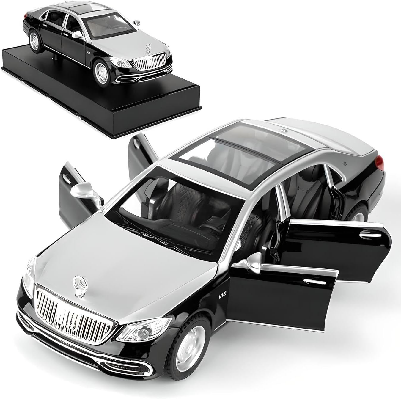 Rolls-Royce Model Car 1:32 Scale Alloy Diecast - Full Black Luxury Replica, Collectible, Detailed Interior & Exterior, Precision Engineering, Perfect Gift for Car Enthusiasts