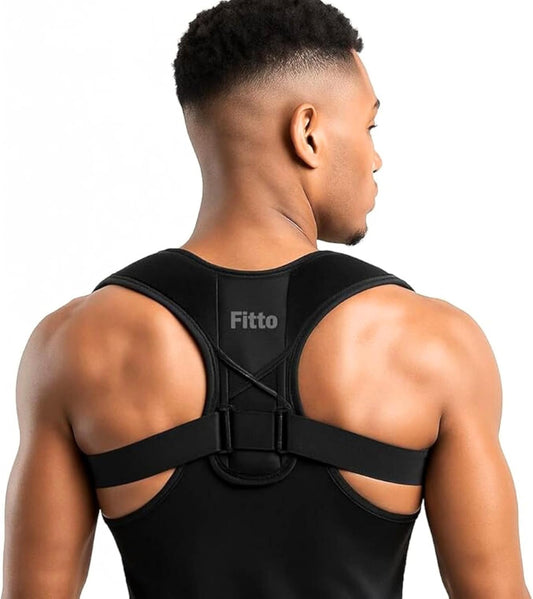 Posture Corrector Back Belt - Adjustable Support for Improved Posture and Comfort - Black