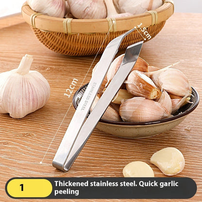 Ergonomic Orange Garlic Peeler - Durable Kitchen Tool