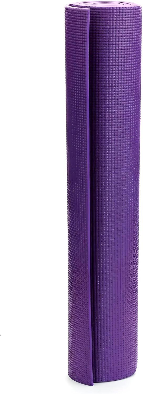 96 Pieces 4mm Thick Yoga Mats (61x183cm - Non-Slip – Eco-Friendly Purple Exercise Mat for Yoga – Pilates – Fitness – and Home Workouts - Extra Cushioning for Joint Support)