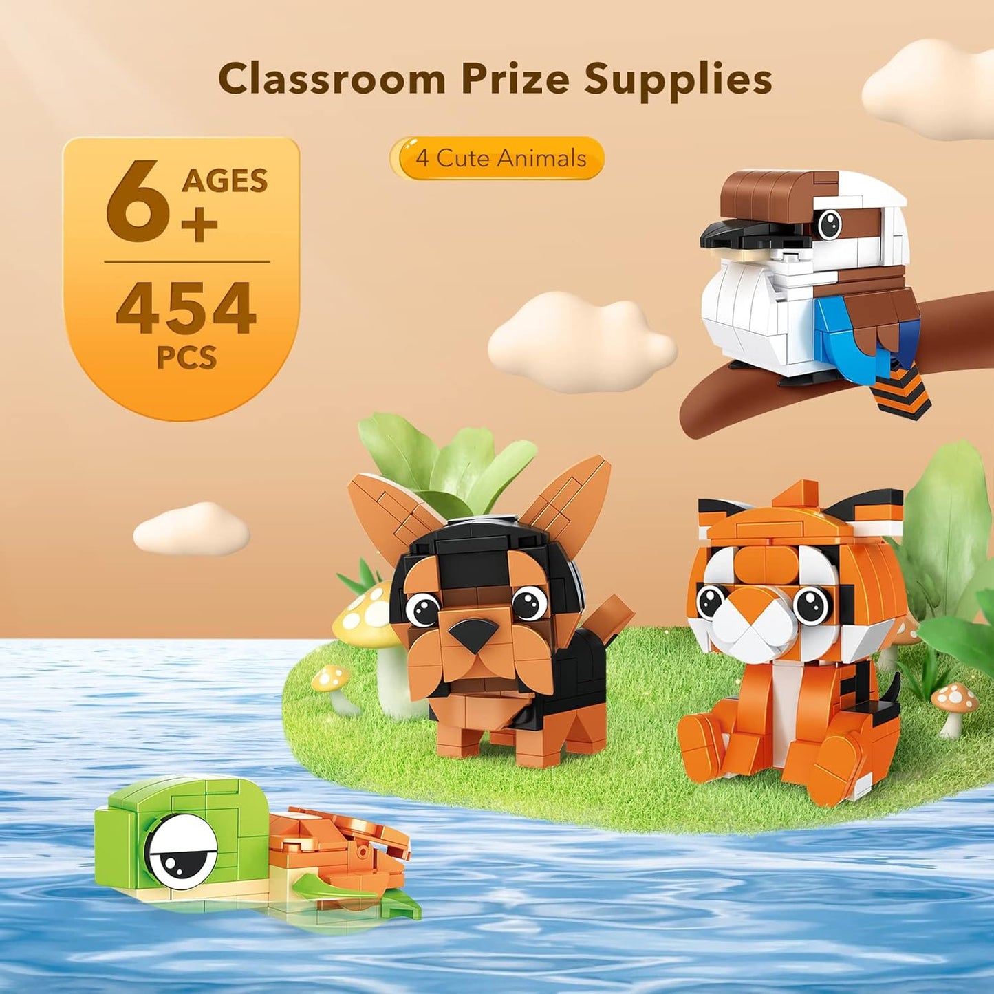 Mini Animals Building Blocks Toys Set Assorted – 100+ Pieces, Educational & Creative STEM Toy for Kids, Fun Animal Figures, Develops Fine Motor Skills & Imagination, Ideal for Boys & Girls
