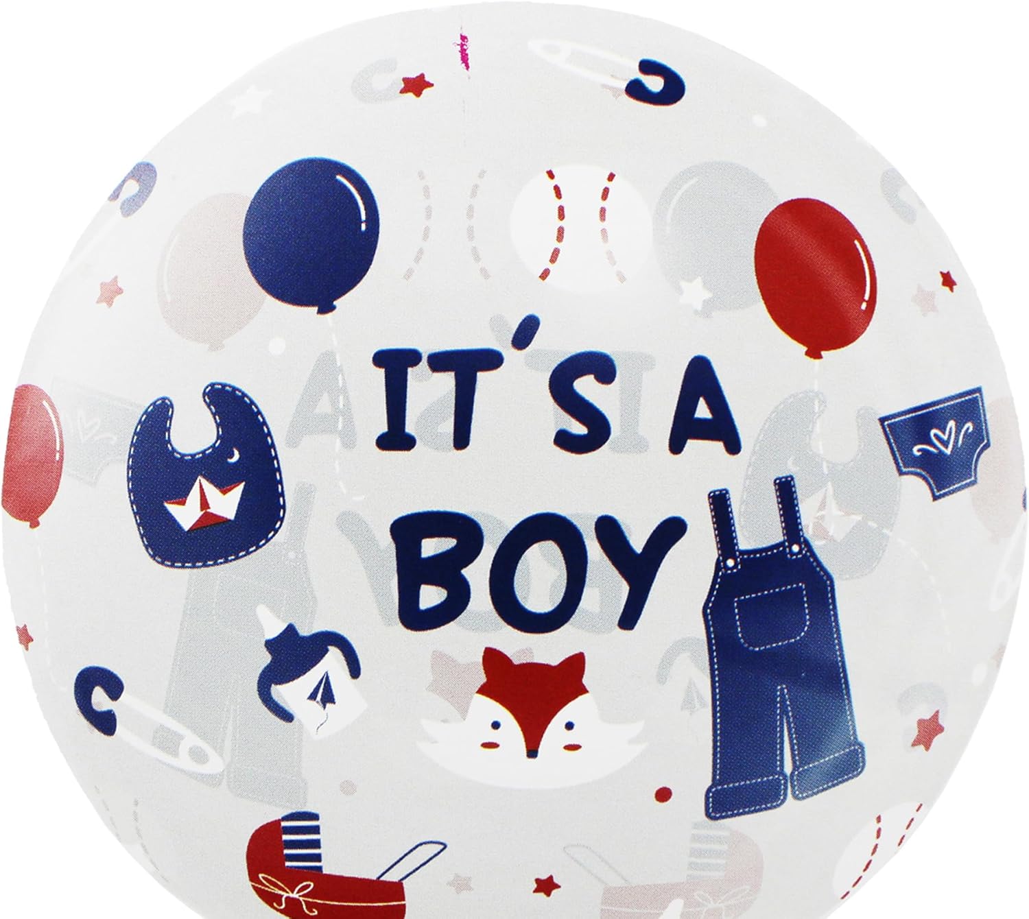120 Pieces It's a boy Boy Blue Transparent Balloons (45cm)