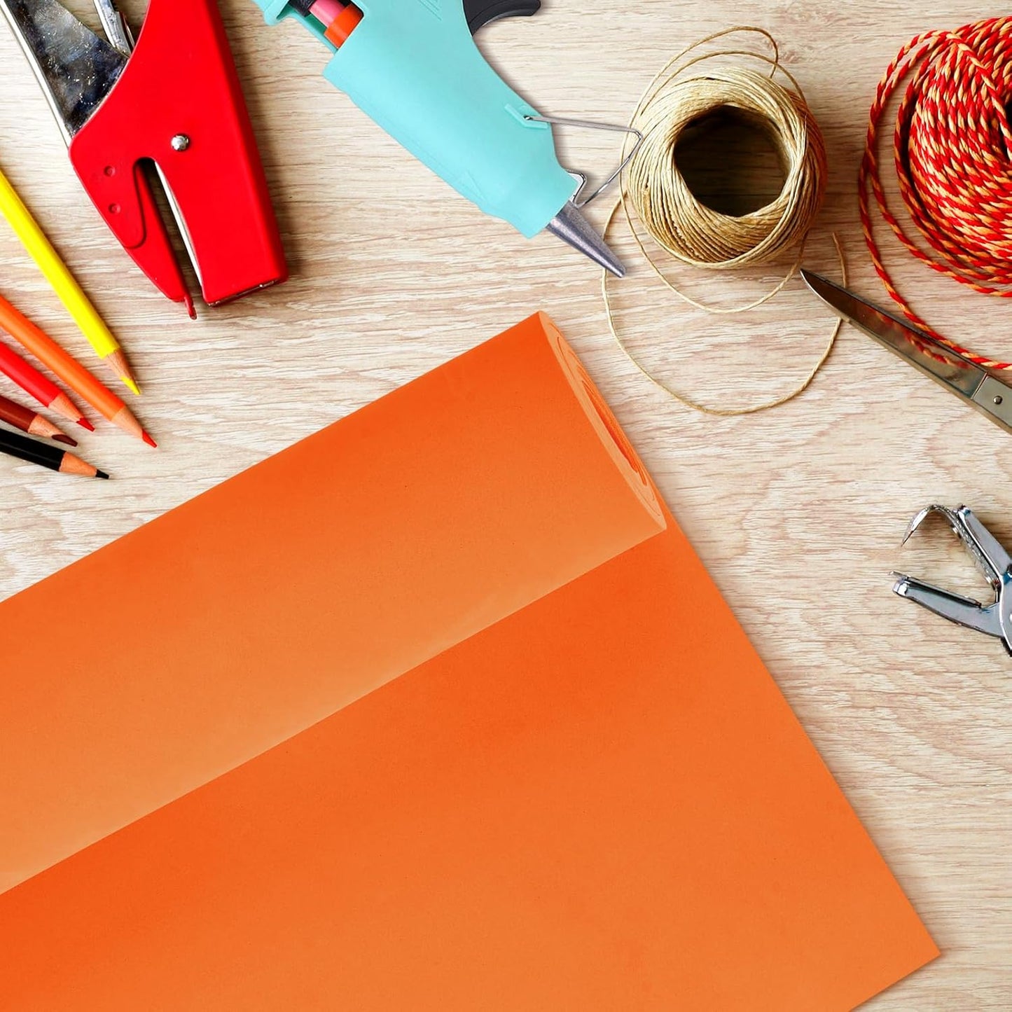 EVA Sponge 60CM x 40CM Orange for Cleaning, Crafting, and DIY Projects