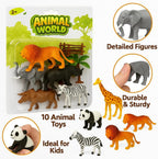 96 Pieces Realistic Animal Figures Toy Playset 26 Pieces Plastic Wild Animals Including Elephants (Tiger – Hippo – and Much More)