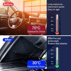 96 Pieces Car Windshield Sun Shades (UV Rays Protector – Foldable Reflector Umbrella Shield – Premium Heat Protection – Easy to Fold – Compact Design – Fits Most Vehicles)