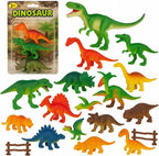 96 Pieces Premium Dinosaur Educational Plastic Toy Playset - Featuring T-Rexes (Triceratops – Velociraptor & More)