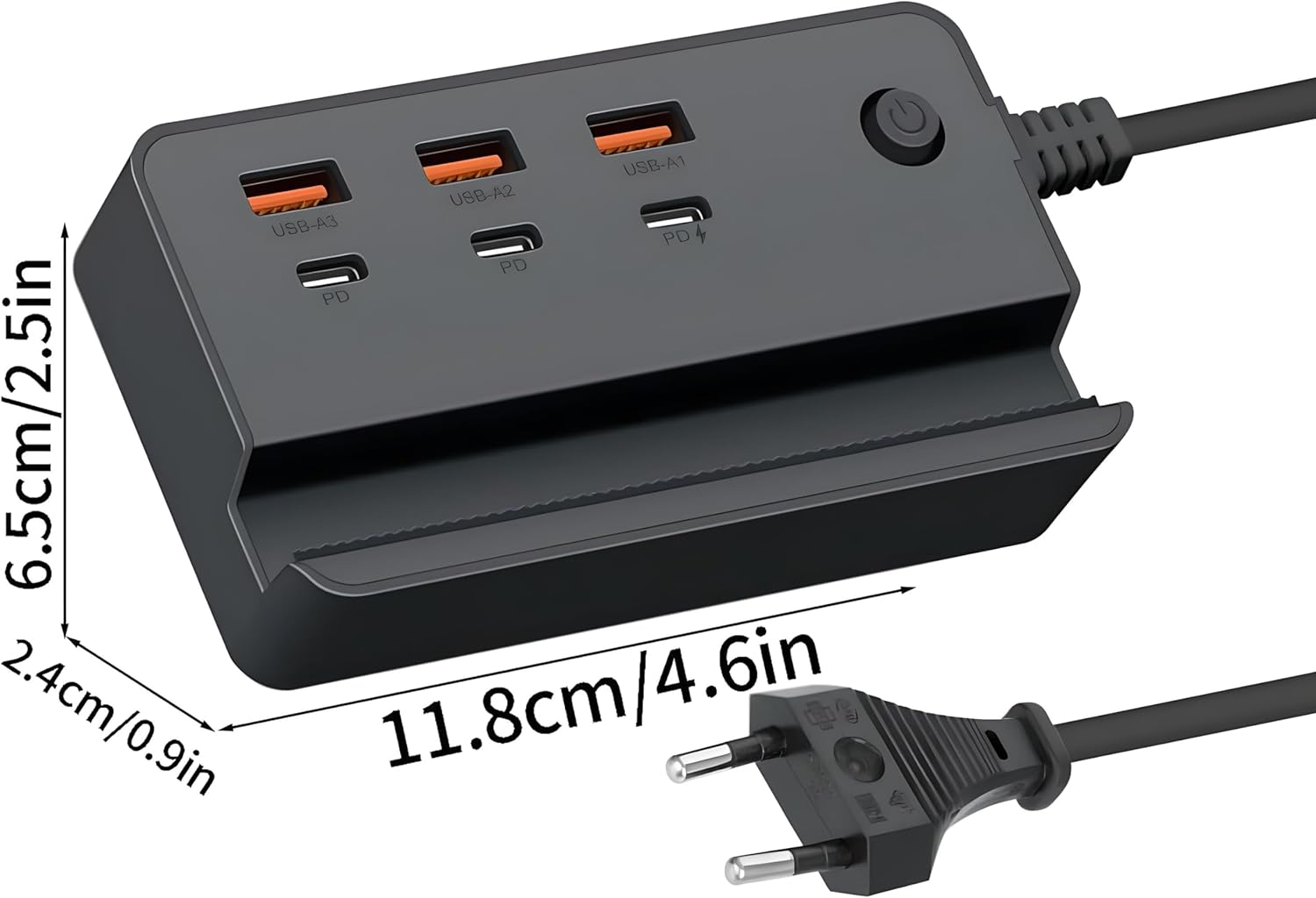 96 Pieces 2-in-1 Multi-USB Charging Station Desktop Power Strips with 3 USB Ports & 3 Type C Ports (35W)