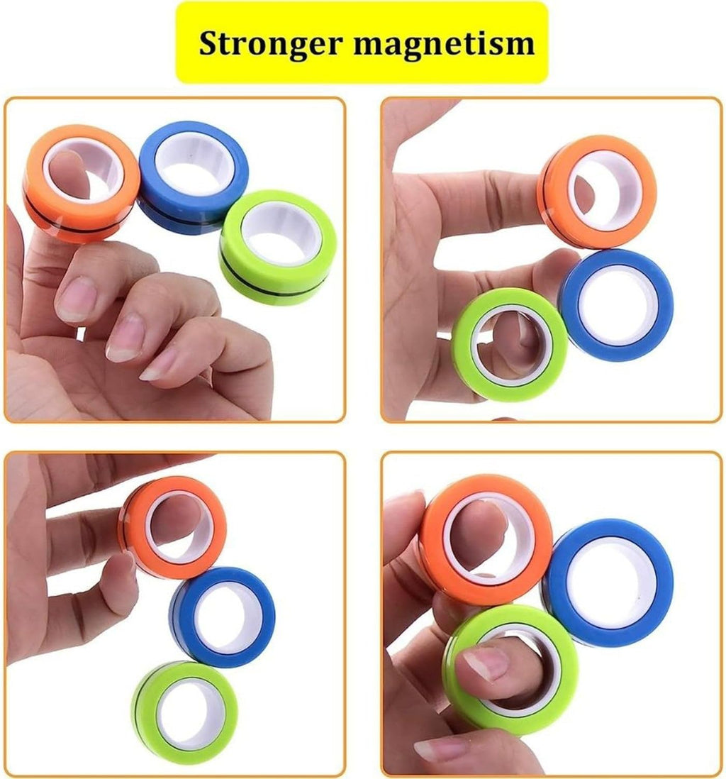 120 Pieces Magnetic Rings - Unique and Fun Novelty Toys for Stress Relief and Entertainment