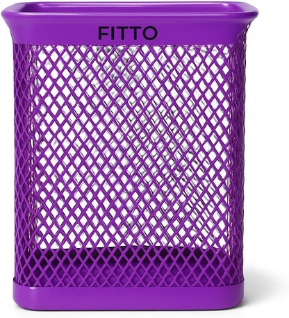 Purple Rectangle Pen Holder 8x10cm for Office, Home & School