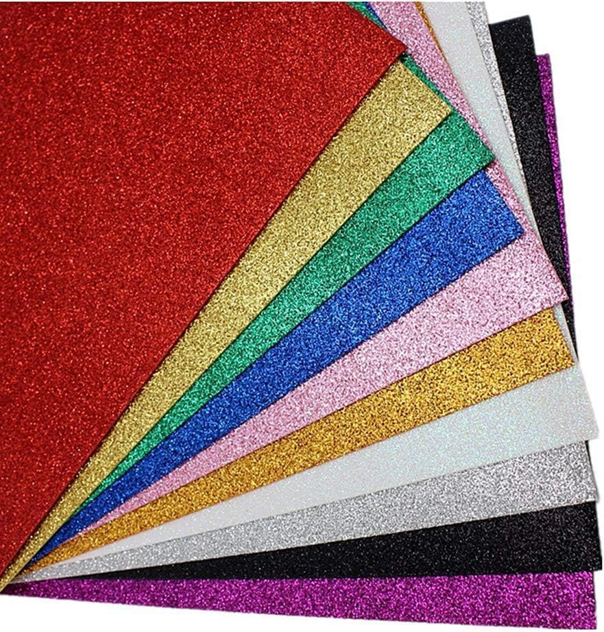 120 Pieces EVA Sponge Glitter Sheets A4 Sizes (21cm x 29.7cm Assorted Colors for Crafts and DIY Projects)