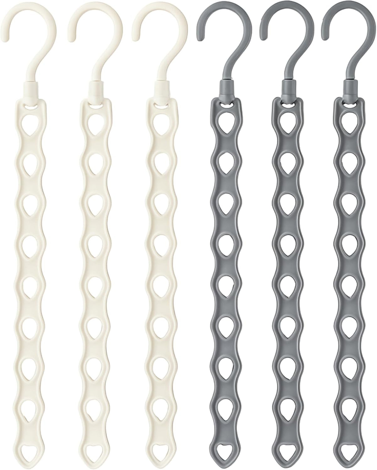 120 Pieces Vertical Clothes Racks (44cm Space-Saving Design – 360° Rotating Hook – PP Material – Set of 6)