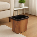 96 Pieces 10L Rectangular buckets with Wooden Shade | Durable Plastic bucket for Kitchen (Office – Bathroom – or Bedroom | Stylish bucket with Pressure Ring Design)