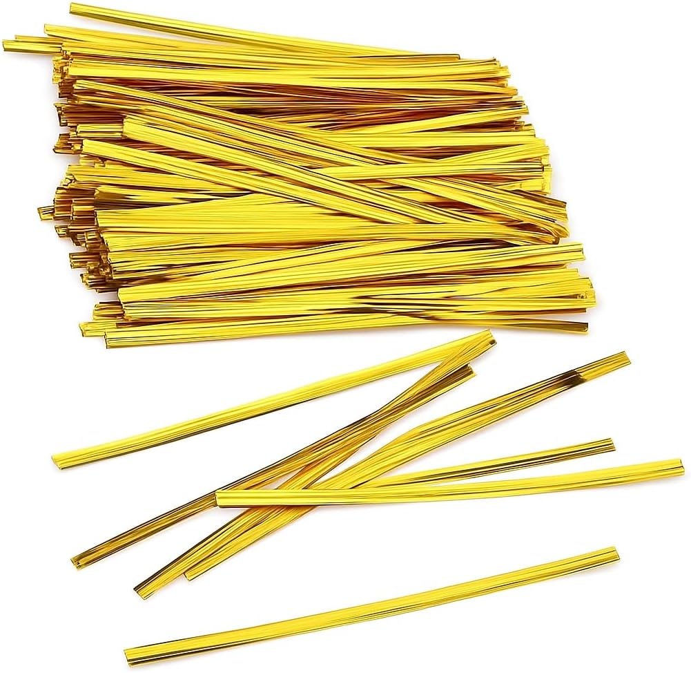 Golden Twist Ties 12cm - Multipurpose Cable Binder Fasteners
