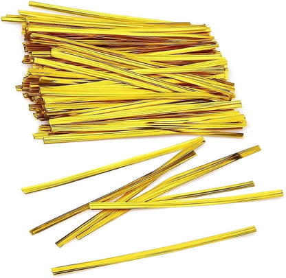 Golden Twist Ties 12cm - Multipurpose Cable Binder Fasteners