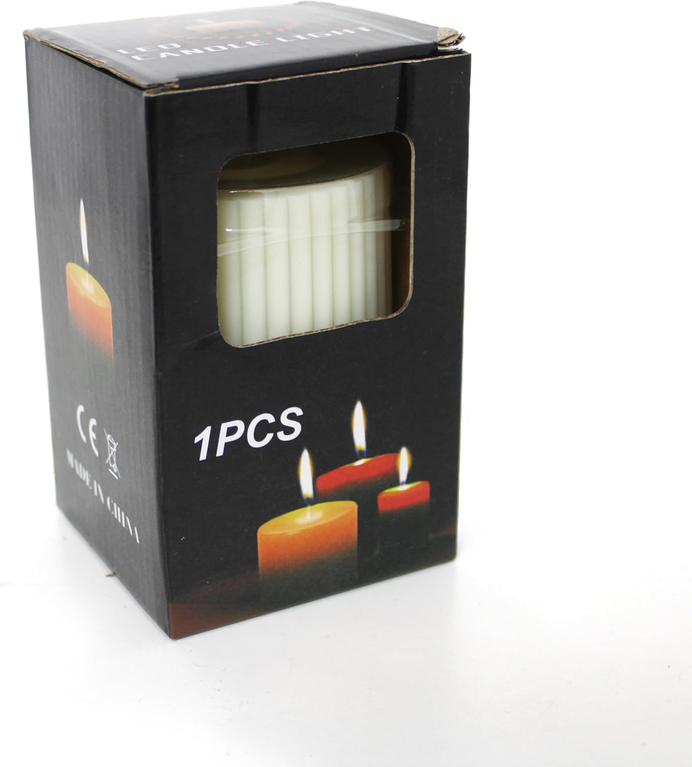 120 Pieces 7.5x10cm Warm Plastic LED Candles (Realistic Flickering Flame – Battery Operated – Indoor Outdoor Décor – Wedding & Event Ambiance)