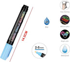 120 Pieces Liquid Chalk Markers (14.5cm – 2-5mm Tip – Blue for Chalkboards – Glass – Windows – Non-Permanent)