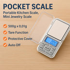 96 Pieces Pocket Scales (Portable Kitchen Scale – Mini Jewelry Scale – 500g x 0.01g – Tare Function – Protective Cover – Auto Off)