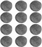 96 Pieces Stainless Steel Scrubber Set - 12 Pack Heavy-Duty Cleaning Pads for Kitchen (Pots – Pans – Grills – and More | Rust-Resistant & Durable Cleaning Solution)