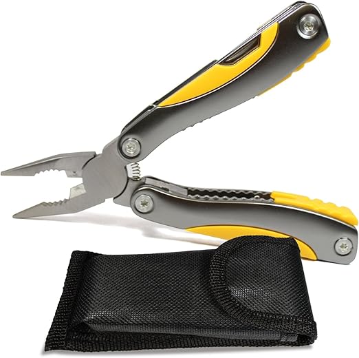 Fitto Multitool Pliers - 14-in-1 Stainless Steel Multi Tool Pocket Knife with Screwdriver, Bottle Opener, Wire Cutter, and Saw - Portable Survival Gear for Camping, Hiking, Emergency, and DIY