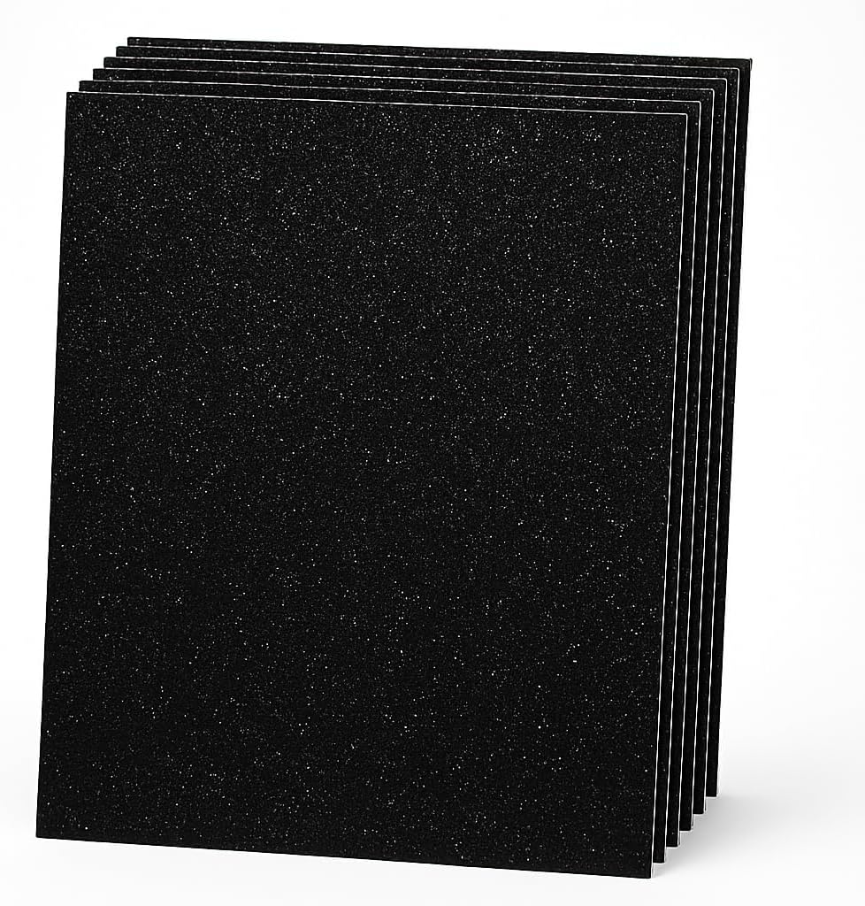 96 Pieces GLIT EVA Foam Sponge Sticker Sheets 10 Pack A4 Sizes (21cm x 29.7cm Gray for Crafts and DIY Projects)
