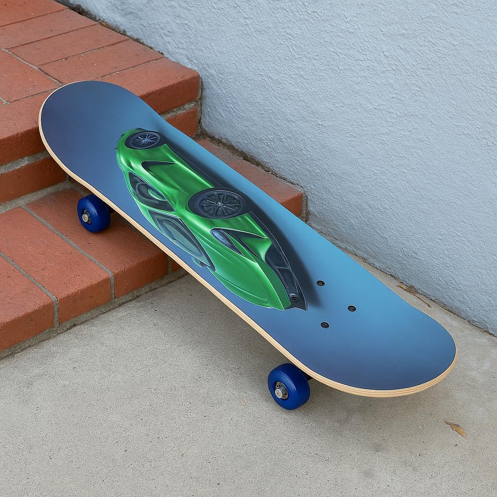 Portable Handheld Skateboard 48x14.5cm 4 Wheels Skateboard for Kids and Adults, Ride Toys, Sport Fun