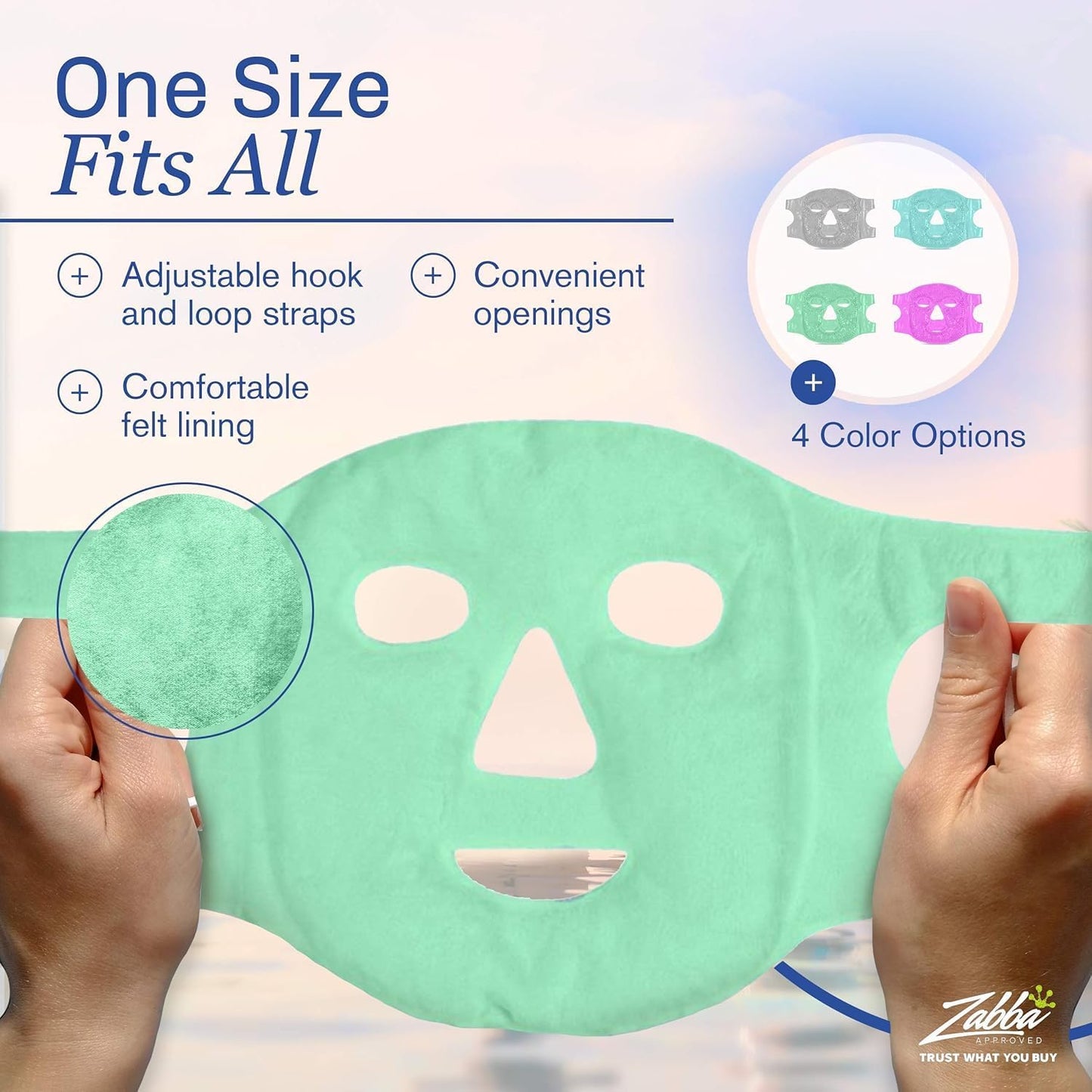 Cold Face Eye Mask Ice Pack - Reusable Gel Beads Cooling Compress for Puffy Eyes, Dark Circles, Sinus Relief, Face Puffiness Reduction, Hot & Cold Therapy for Relaxation, Pain Relief