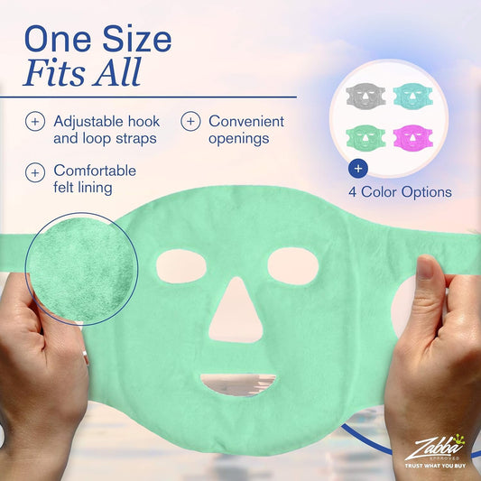 Cold Face Eye Mask Ice Pack - Reusable Gel Beads Cooling Compress for Puffy Eyes, Dark Circles, Sinus Relief, Face Puffiness Reduction, Hot & Cold Therapy for Relaxation, Pain Relief
