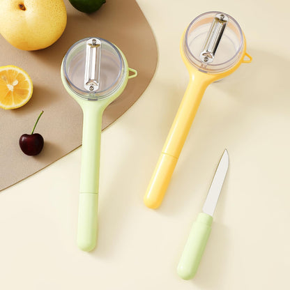 Ergonomic Peeling Knife - Green & Transparent