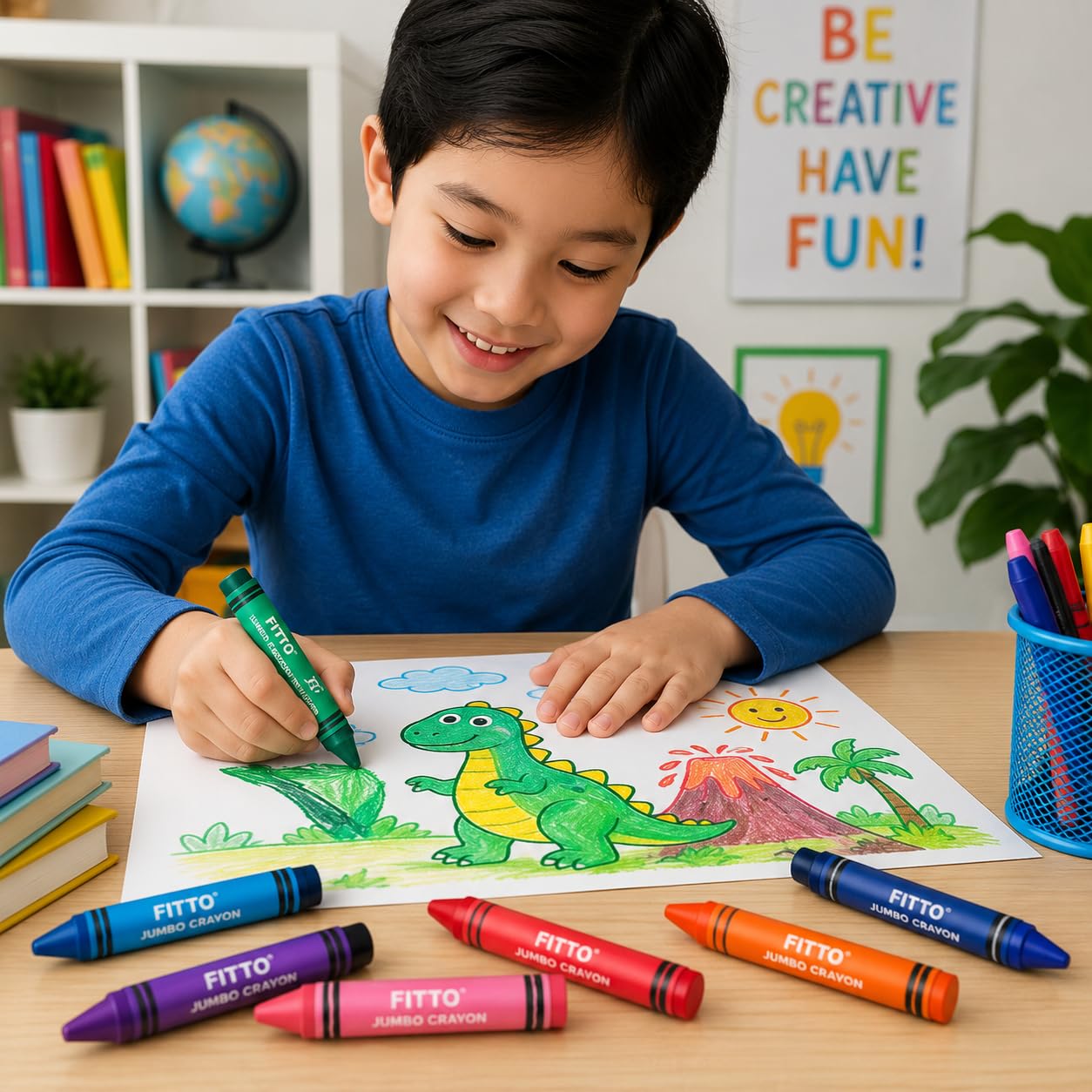 144 Pieces Jumbo Crayons (12-Piece Assorted Colors Set with Easy-Grip Thick Barrels for Drawing – Coloring and Craft Projects)