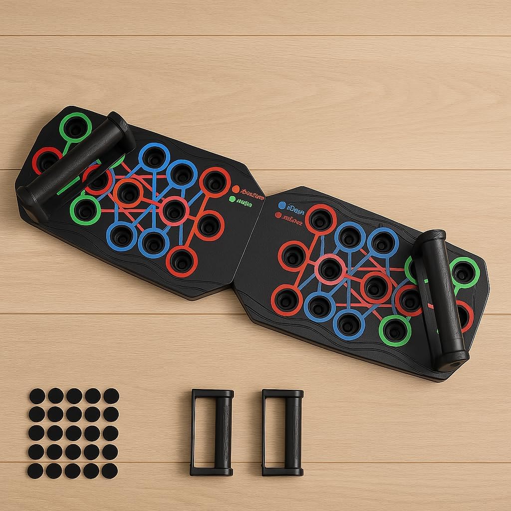 96 Pieces Portable Multi-Function Push Up Board - 16 in 1 Push Up Bars for Strength Training (Anti-Slip Handles – Lightweight and Compact for Home – Gym – Office Workouts – Ideal Fitness Equipment)