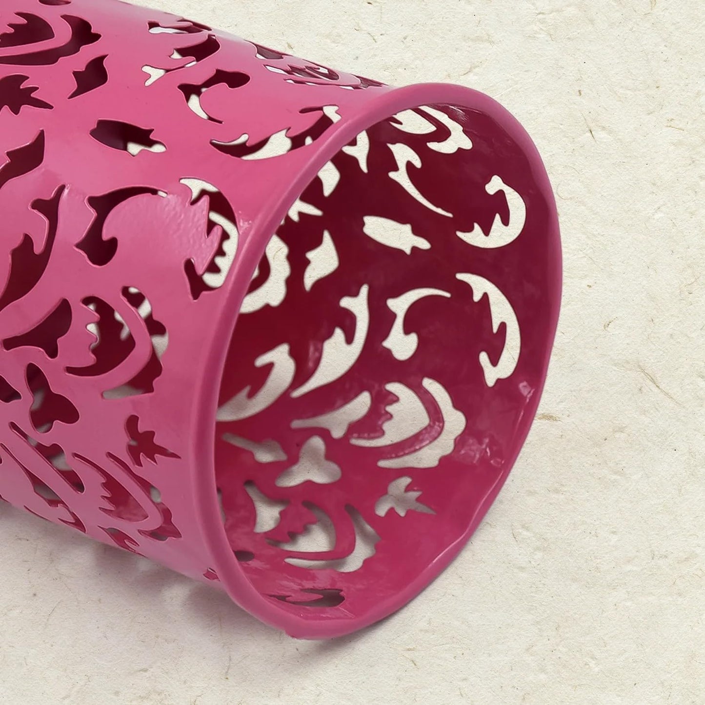 Flamingo Pink Round Pen Holder 8x9cm Desk Organizer