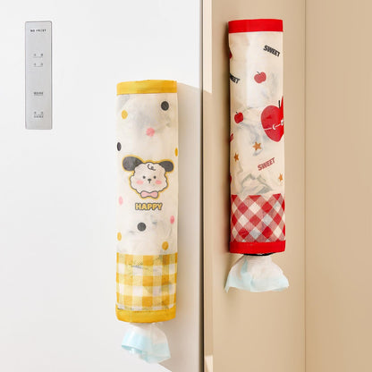 Plastic Bag Dispenser – Apple Bear Design – Red – Hanging Storage Holder
