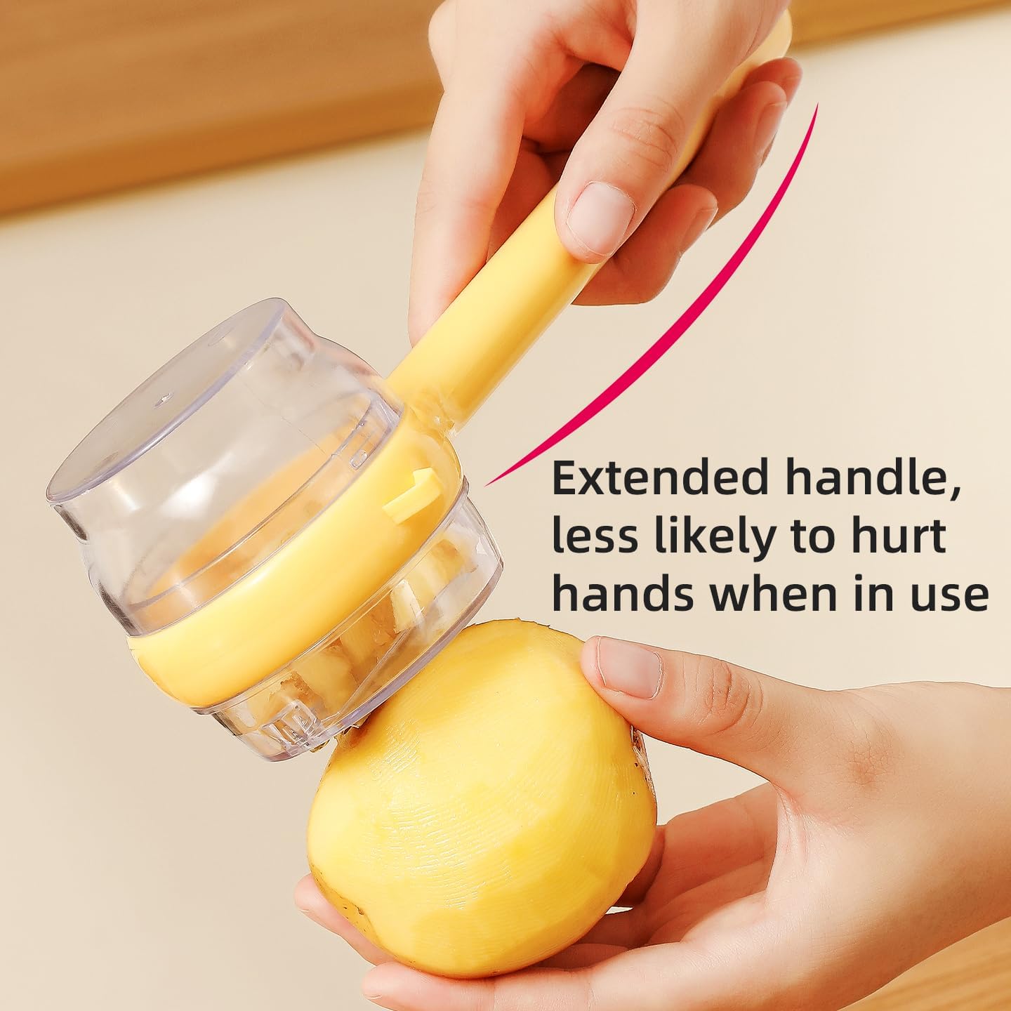 Ergonomic Peeling Knife - Green & Transparent