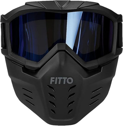 Face & Eyewear Windproof Dirt Shield - Black Cycling & Motorbike Protection
