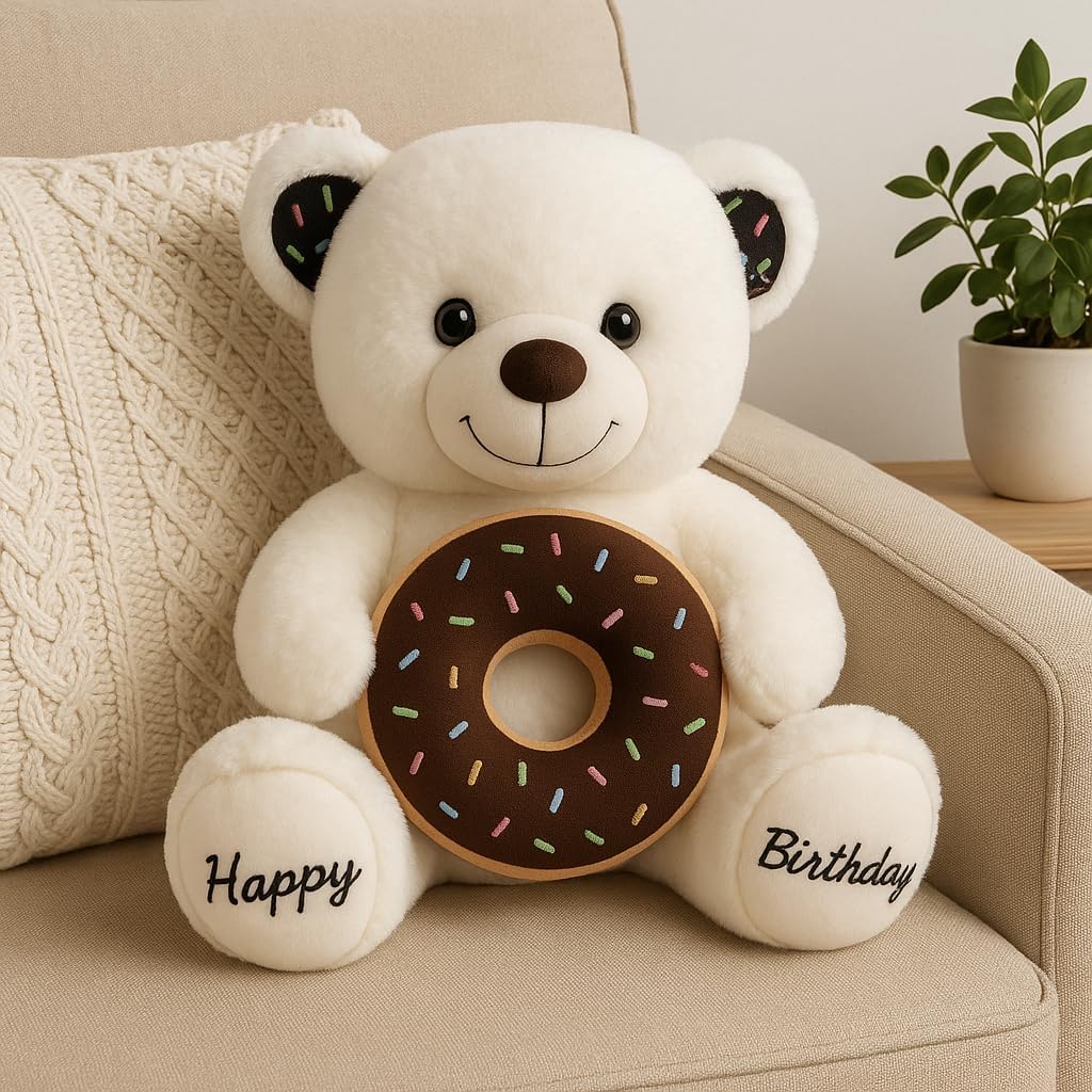 72 Pieces 40 cm White Teddy Bear Plush Toys for Kids (Baby – and Home Décor)