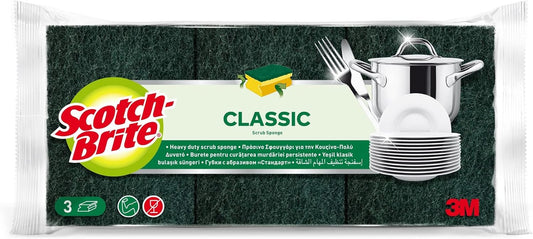 Fitto Heavy Duty Classic Nail Saver Scrub Sponge, 36 Units/Pack – Premium Cleaning Sponge for Kitchen, Bathroom, and Household Cleaning, Long-Lasting, Durable, Scratch-Free