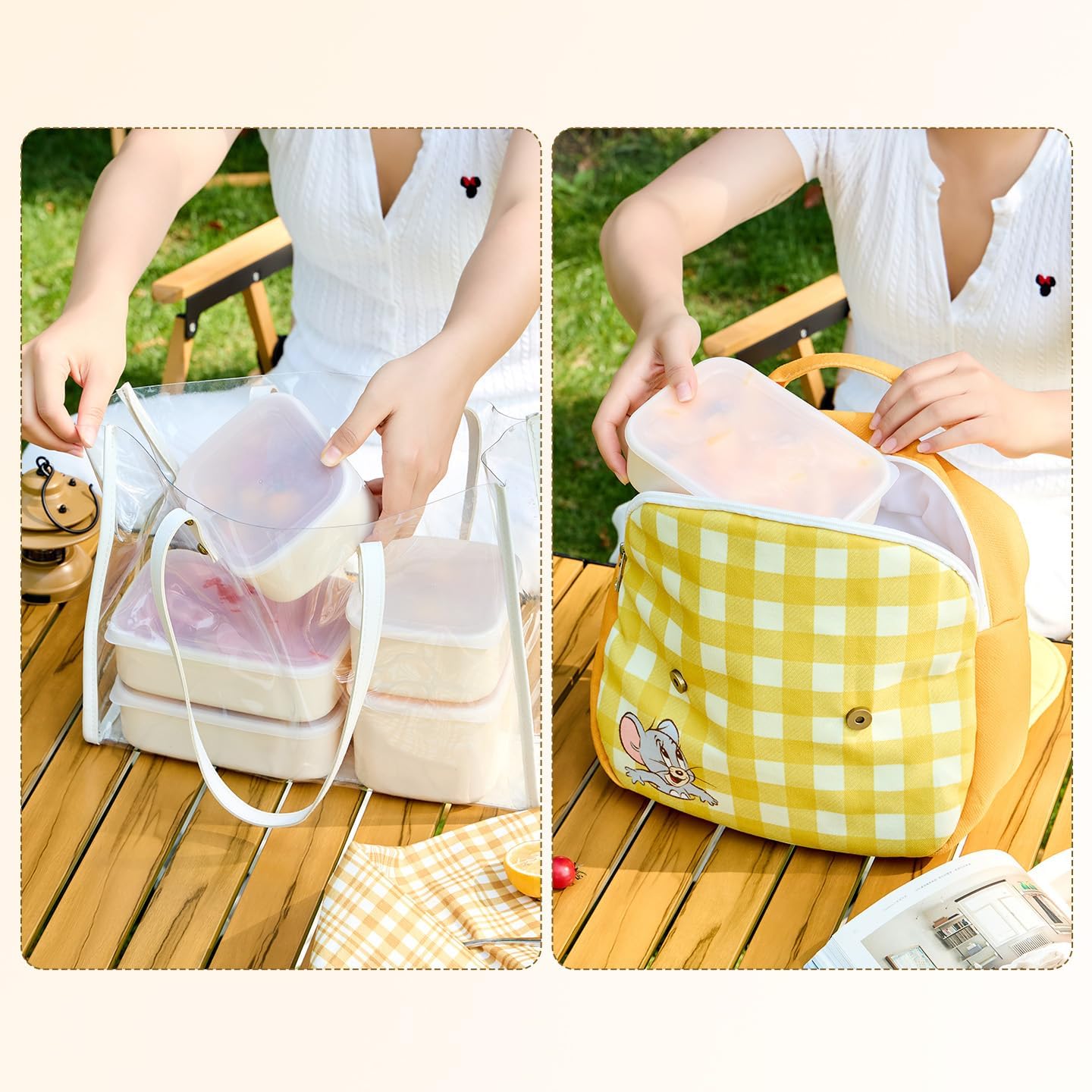 Picnic Food Storage Box – 900ML Capacity – Green – 4 Pack