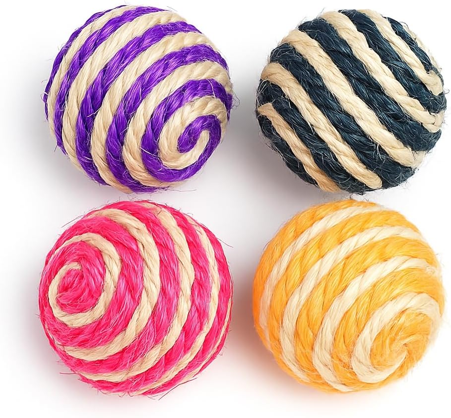 144 Pieces Cat Scratch Balls (Assorted Colors - Pack of 4)