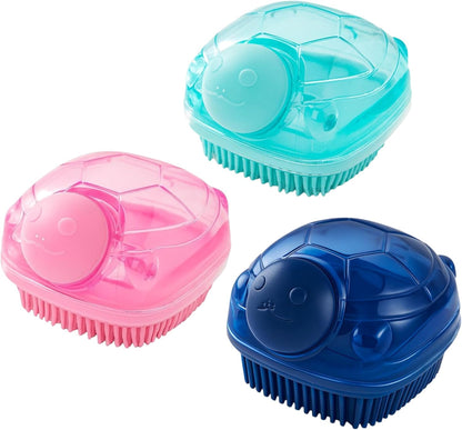 Pet Bath Brush – Silicone Gel – Pack of 3, Assorted Colors