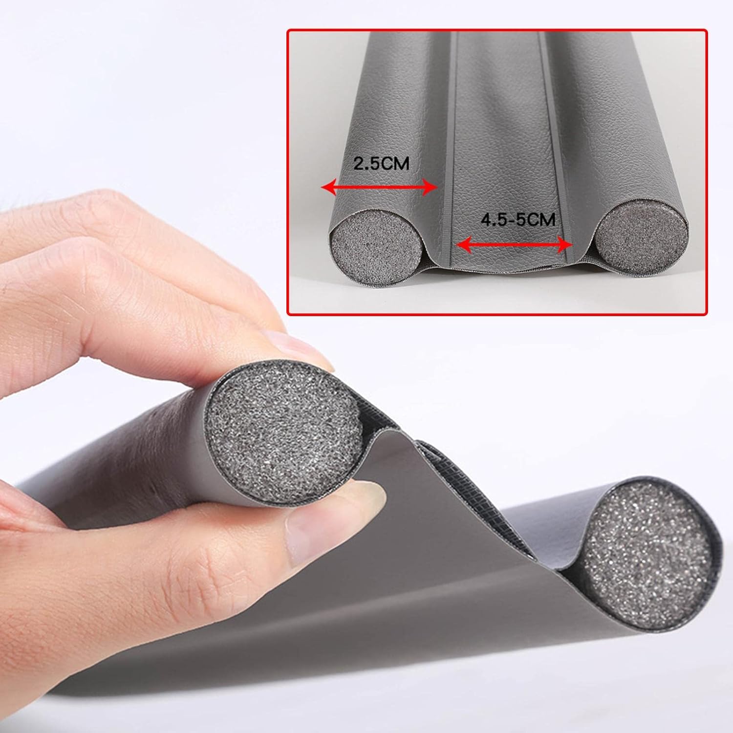 120 Pieces Under Door Draft Stoppers (Adjustable Grey & Black Door Seal for Energy Efficiency – Noise Reduction – and Pest Control – Easy Installation for All Door Types)