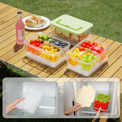 Portable Picnic Box – Airtight Design – Yellow – 1KG Capacity, Pack of 3